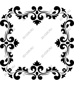  Elegant black and white decorative frame