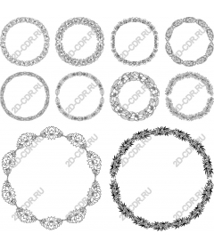 A collection of elegant floral wreaths