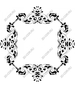  Black and white decorative frame