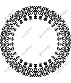 Exquisite floral round frame
