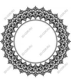  Black floral mandala