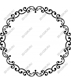  Elegant decorative round frame