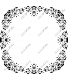  Elegant black and white ornamental border