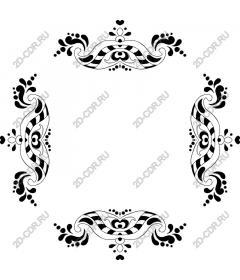  Elegant black and white decorative frame
