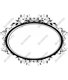 Exquisite floral frame in black and white