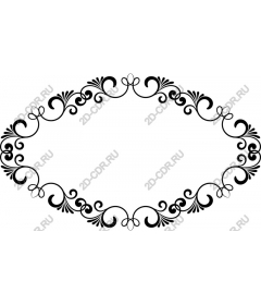  Elegant black floral frame