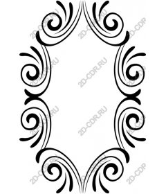  Elegant black decorative frame-curl