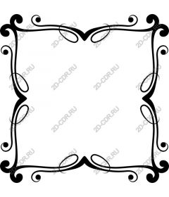 Elegant decorative frame with black outline