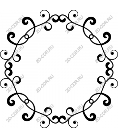 Elegant decorative frame-curl