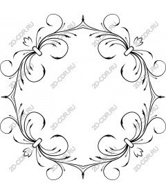  Elegant floral decorative frame