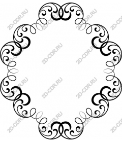  Elegant black decorative frame-curl