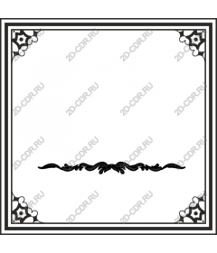 Elegant decorative frame in black and white