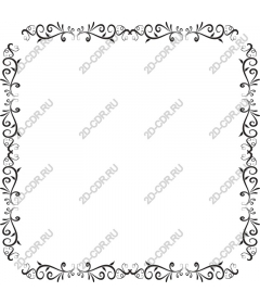  Elegant black and white decorative frame
