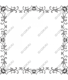 Vintage floral frame