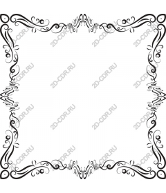 Elegant floral decorative frame-border