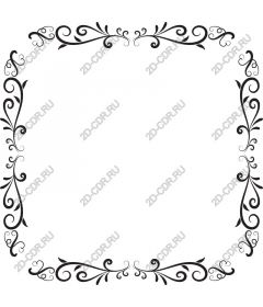  Elegant black and white decorative frame