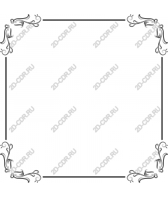 Floral corner frame