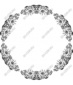 Elegant decorative floral frame