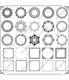  Collection of decorative frames with ornament