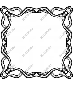 Decorative border of intricate rope