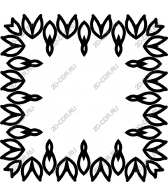  Elegant black frame with flower pattern