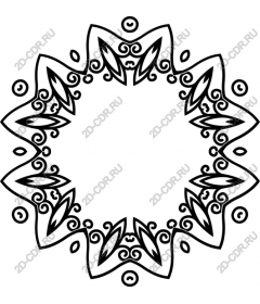 Intricate frame with a pattern of leaves