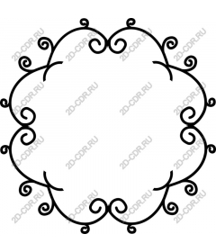 Elegant decorative frame with a swirling curves