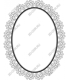 Exquisite oval frame