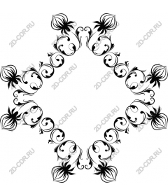 Decorative floral frame