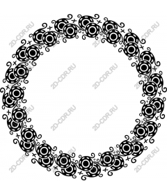  Elegant black and white tribal circle