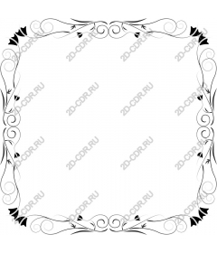  Elegant floral decorative frame