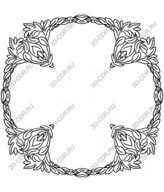 Floral corner frame