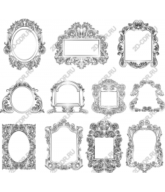  Collection of vintage ornamental frames
