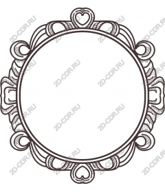  Decorative frame with hearts