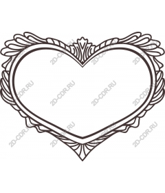 Exquisite frame in the shape of a heart