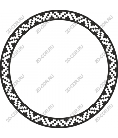 Minimalist black and white geometric round frame