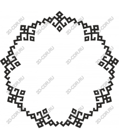  Elegant geometric floral frame
