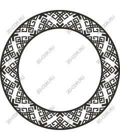 Elegant geometric round frame