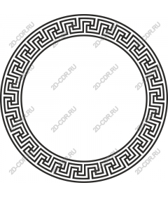 Round frame with Greek pattern