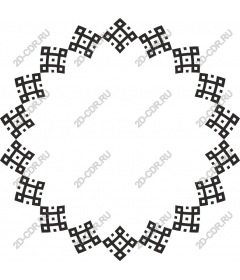  Frame with geometric pattern