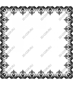  Elegant black and white decorative frame