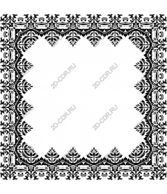  Elegant black and white decorative frame