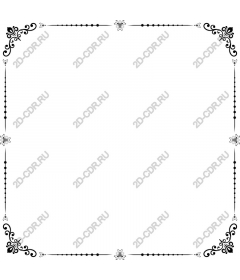  Elegant decorative frame in black and white