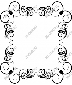 Elegant black decorative frame-curl
