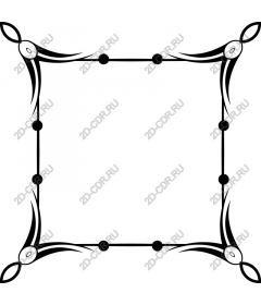  Elegant decorative frame in black and white