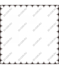 Frame with scalloped elegant invitations, and more