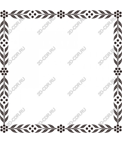  Black floral frame