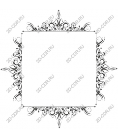 Elegant vintage floral frame