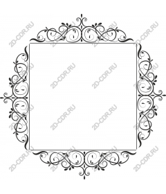 Elegant floral decorative frame