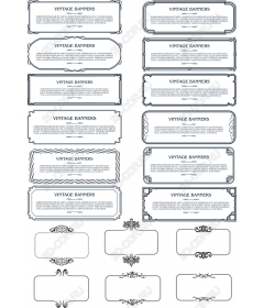 Набор винтажных баннеров